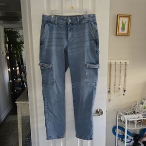 LuLaRoe Utility Cargo Pants- Denim Jeans- 28
